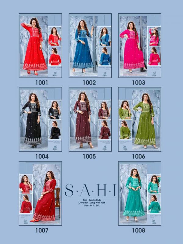 Trendy Sahi 1001 Ethnic Wear Long Kurti Collection